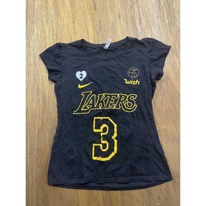 NBA Finals Lakers 3 Davis Black Graphic  Tee E&B Women's Small